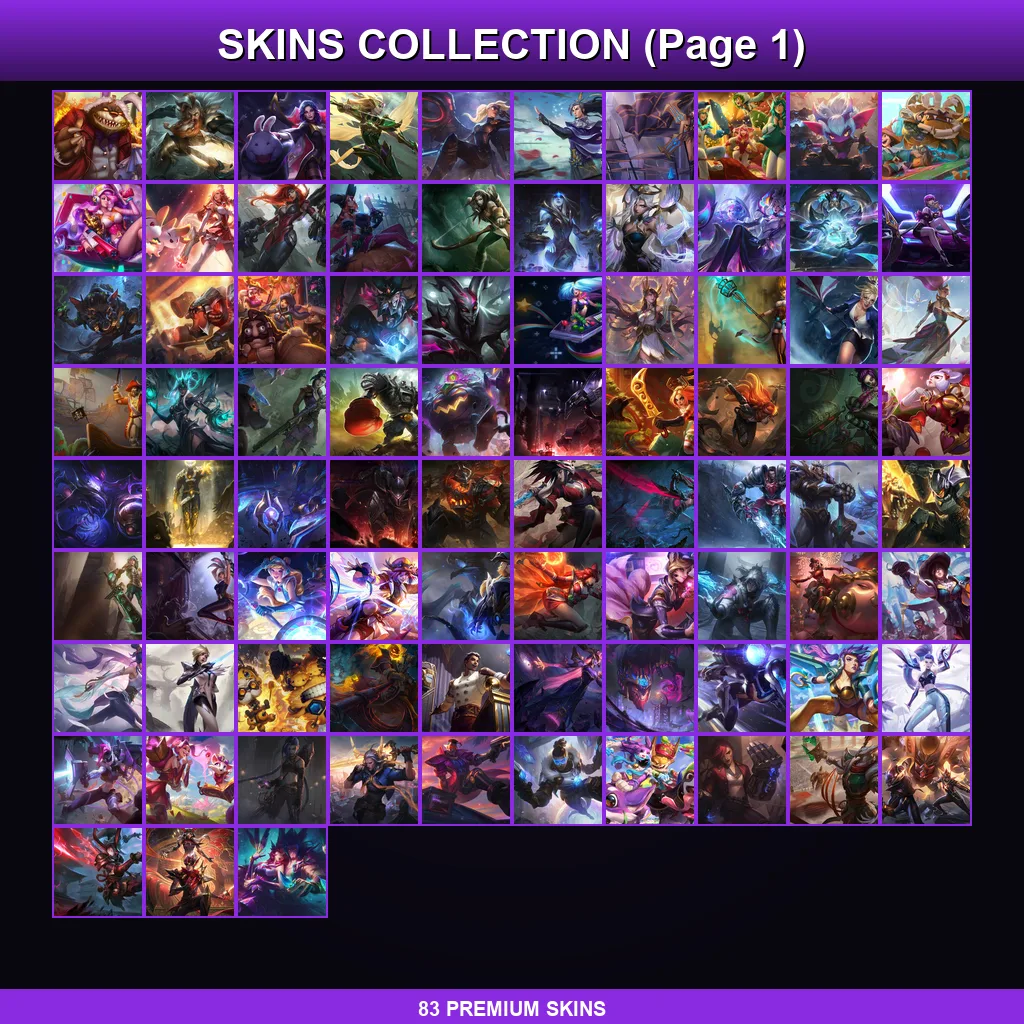 EUW | Lv136 | Unranked | 83 Skin | 128 Champ
