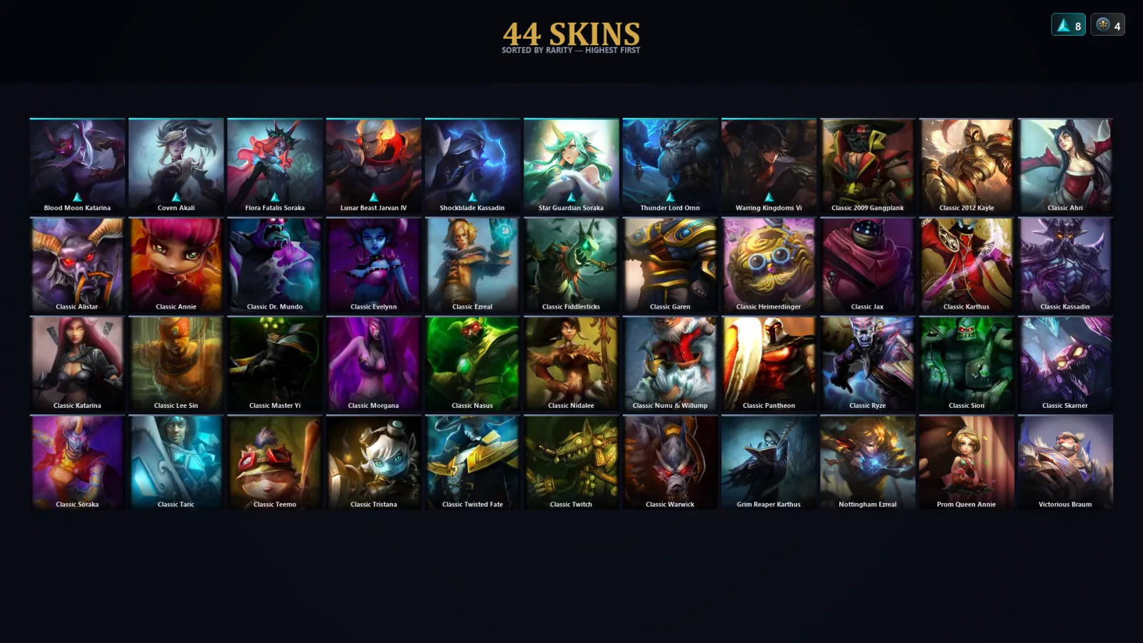 [LoL] | TR | Level 41 | Platinum III | 104 Champions | 44 Skins