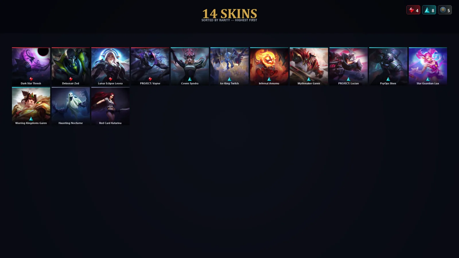 [LoL] | TR | Level 48 | 91 Champions | 14 Skins | 49,099 BE