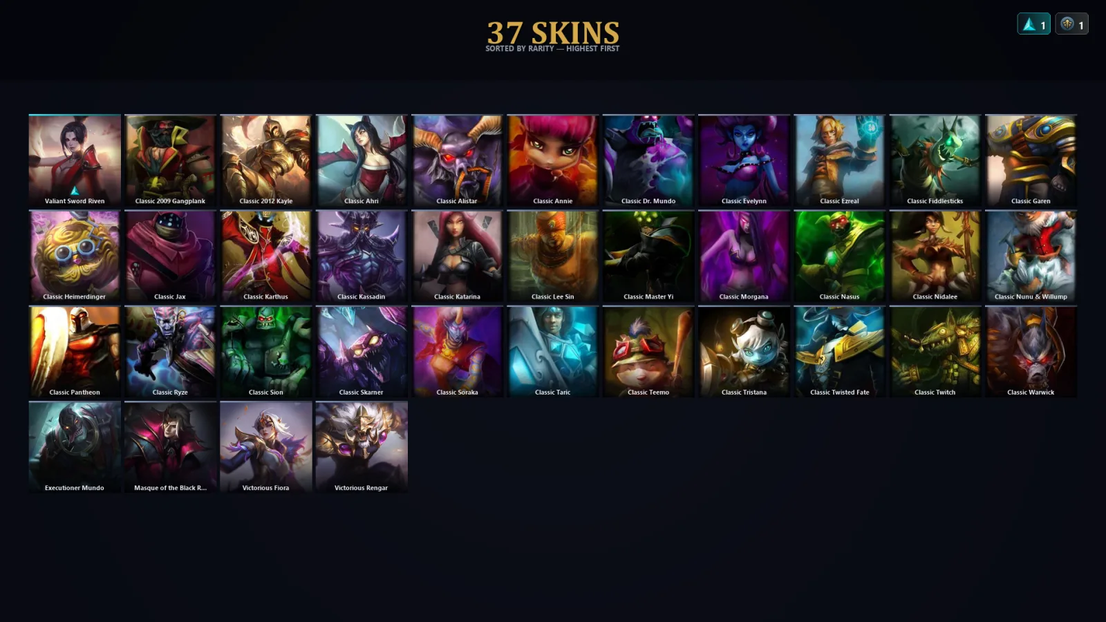 [LoL] | TR | Level 30 | Master | 59 Champions | 37 Skins