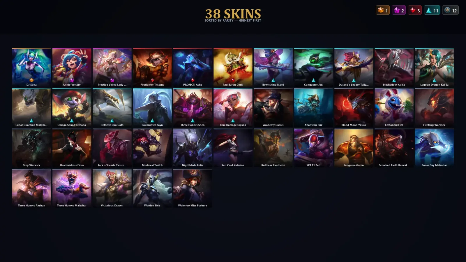 [LoL] | TR | Level 119 | Gold I | 129 Champions | 38 Skins — LoL account
