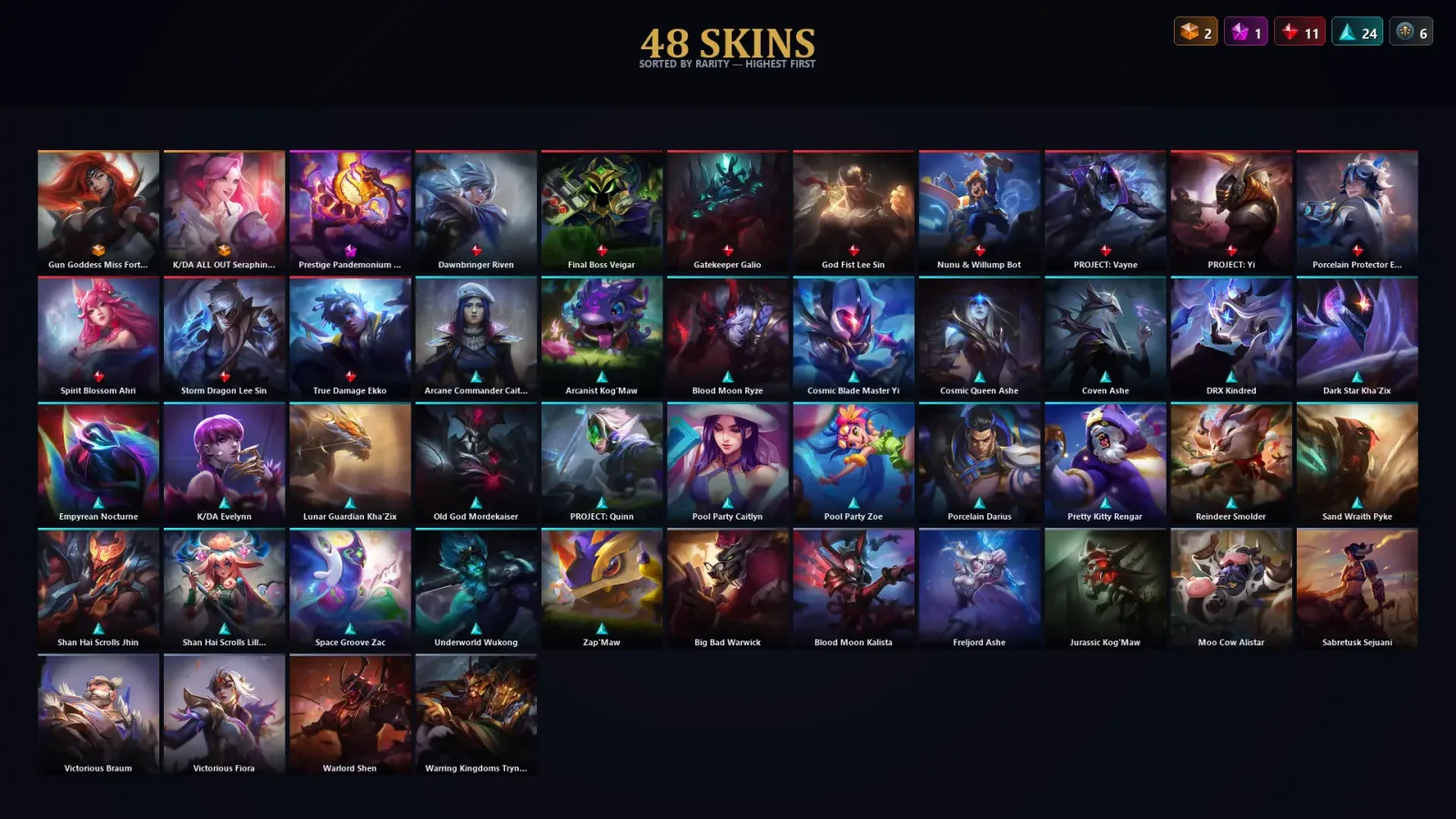 [LoL] | TR | Level 113 | Gold II | 133 Champions | 48 Skins — LoL account