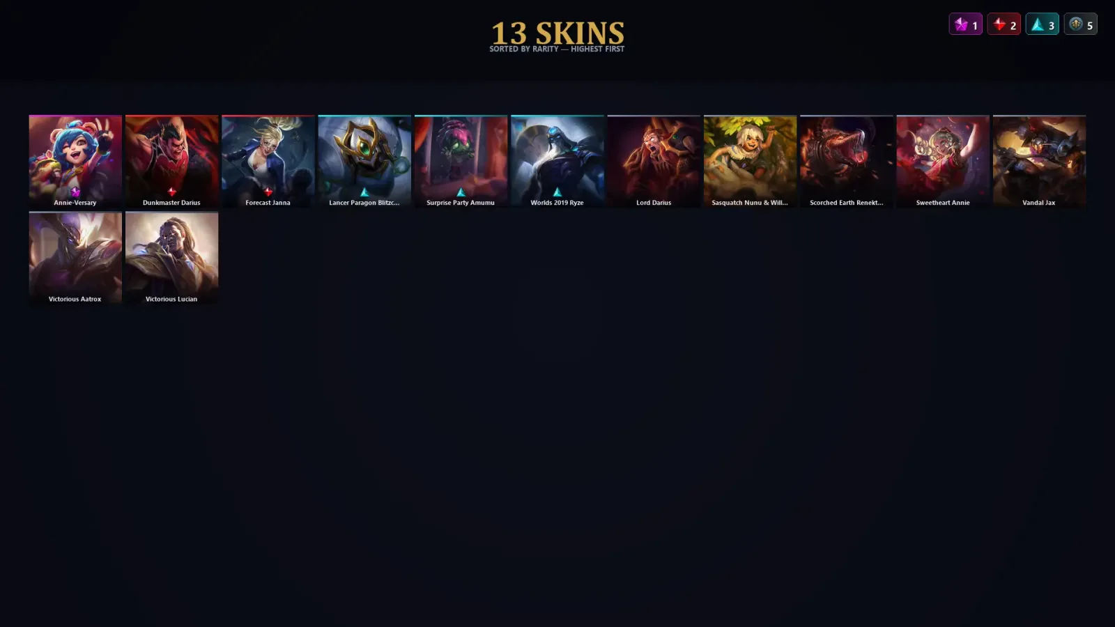 [LoL] | TR | Level 60 | 42 Champions | 13 Skins — LoL account