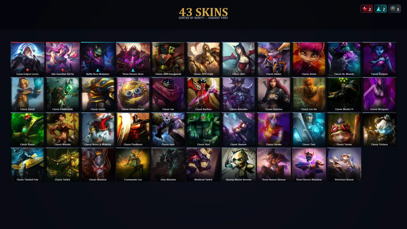 [LoL] | TR | Level 46 | Gold I | 112 Champions | 43 Skins