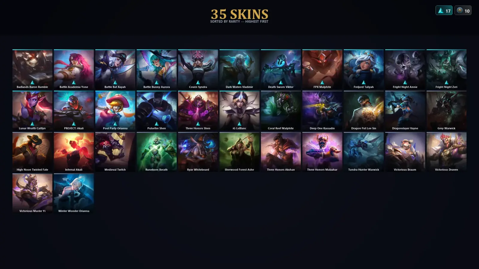 [LoL] | EUW | Level 30 | Master | 168 Champions | 35 Skins — LoL account