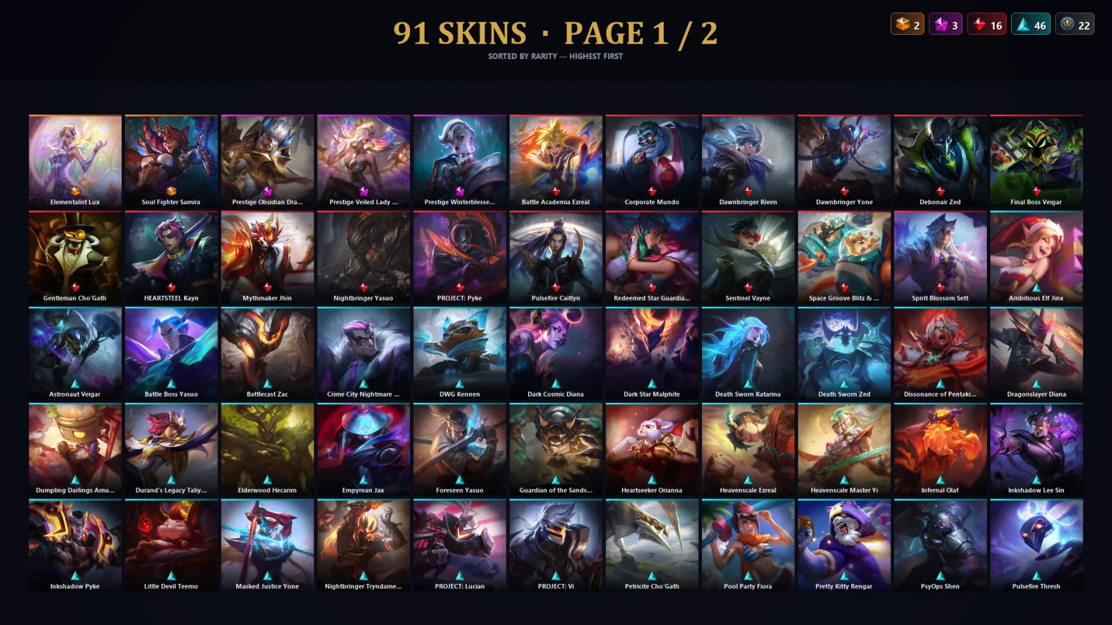 [LoL] | TR | Level 32 | Silver IV | 70 Champions | 91 Skins | 21,361 BE