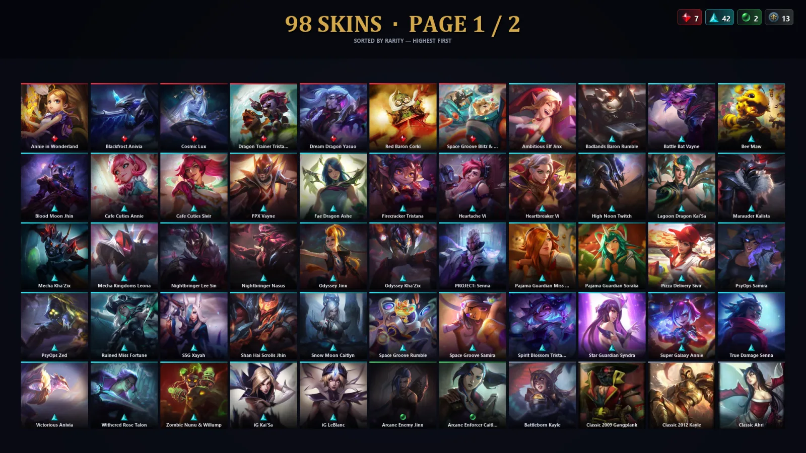 [LoL] | EUW | Level 82 | 89 Champions | 66 Skins