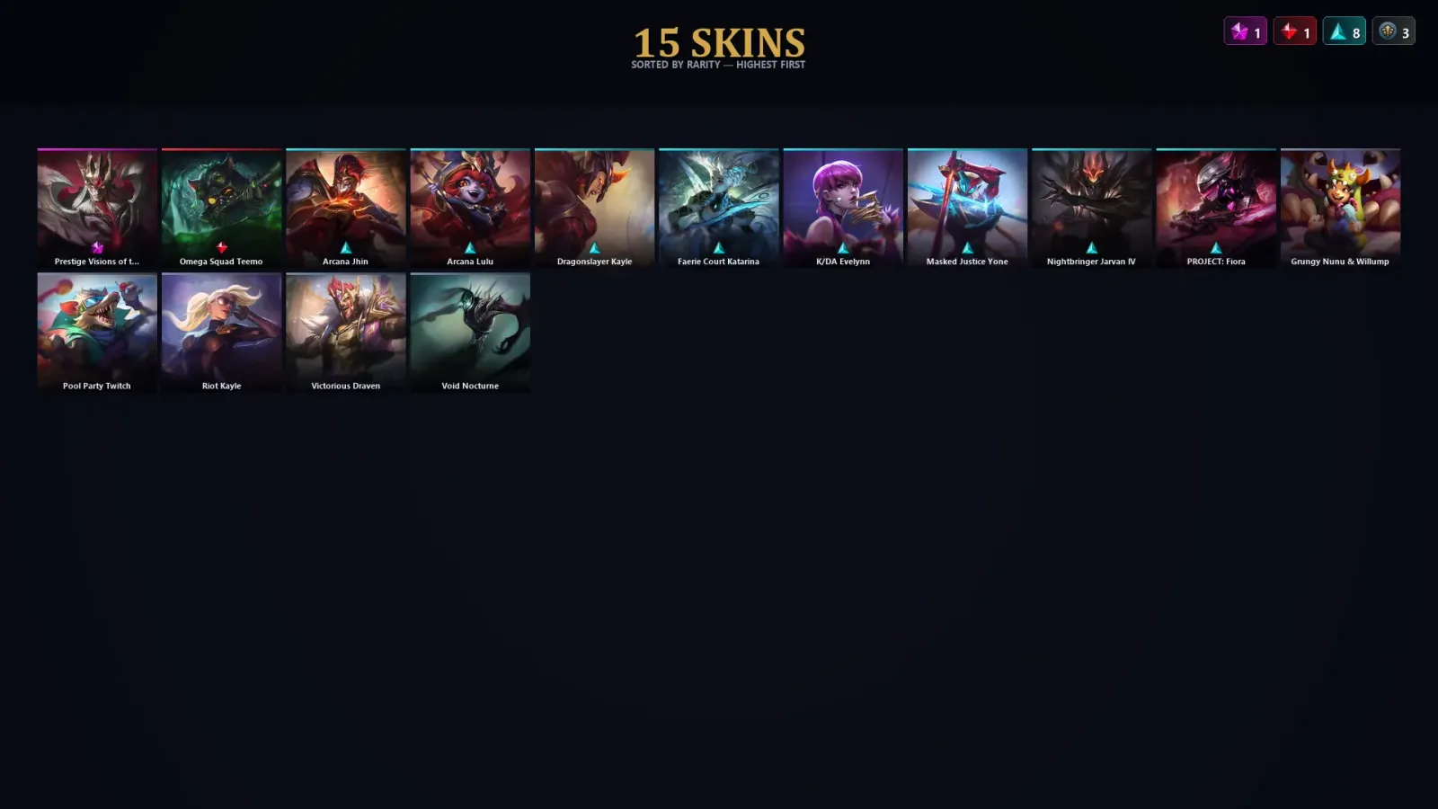 [LoL] | TR | Level 54 | 69 Champions | 15 Skins — LoL account