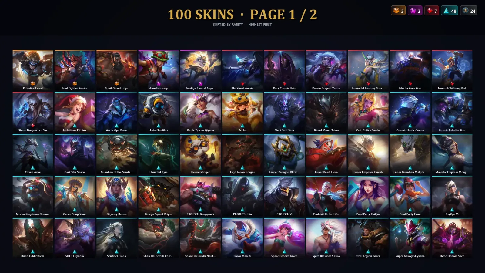 [LoL] | TR | Level 302 | Diamond II | 172 Champions | 100 Skins | 84,812 BE — LoL account