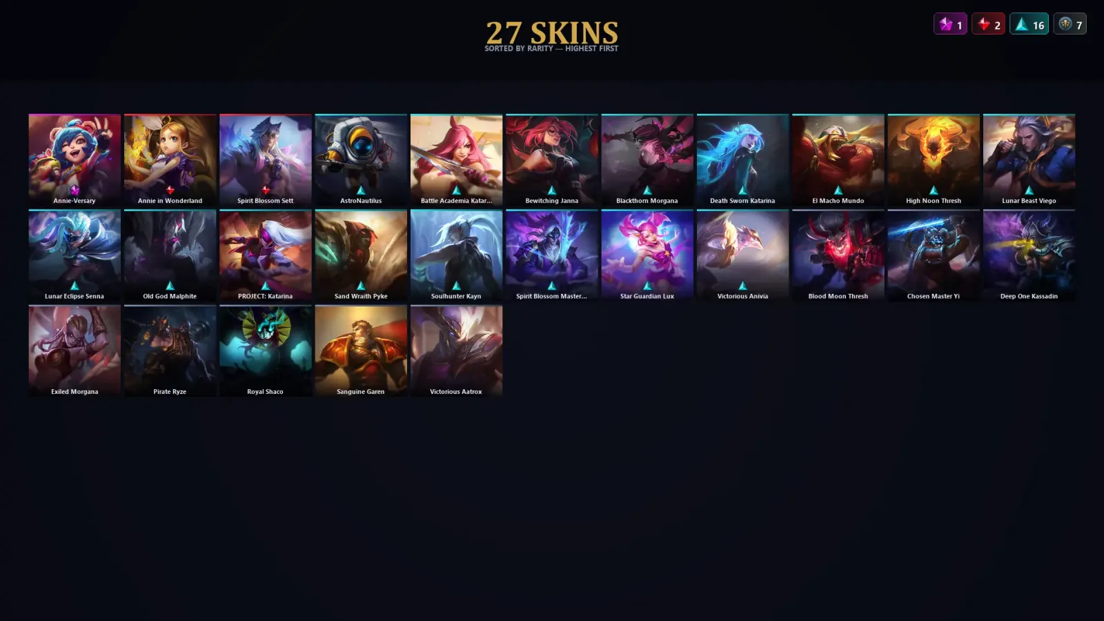 [LoL] | TR | Level 135 | 63 Champions | 27 Skins | 14,838 BE — LoL account