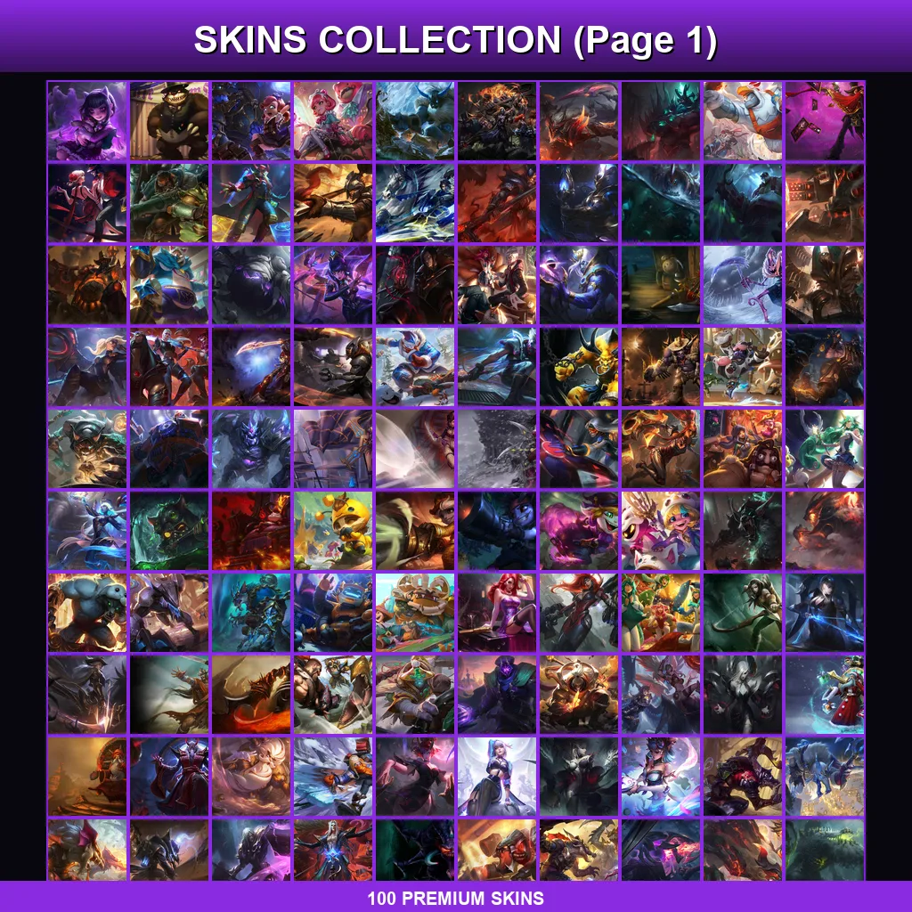 VN | Hextech Annie | Hextech Kassadin | Hextech Swain | Challenger Nidalee | 422 Skin | 172 Champ | Lv421