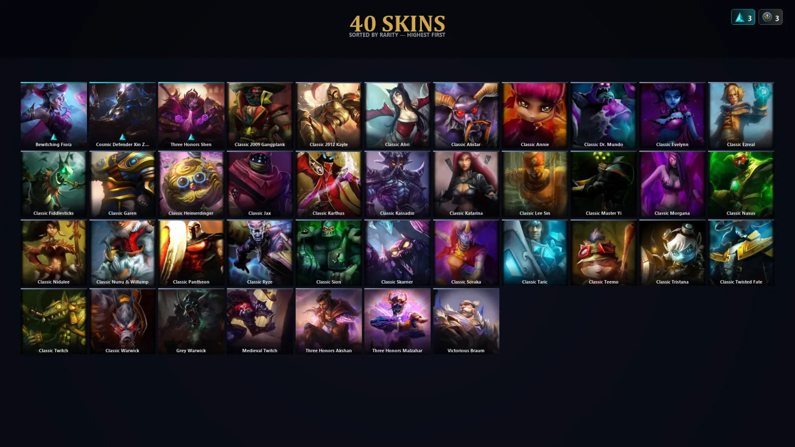 [LoL] | TR | Level 50 | Gold II | 96 Champions | 8 Skins