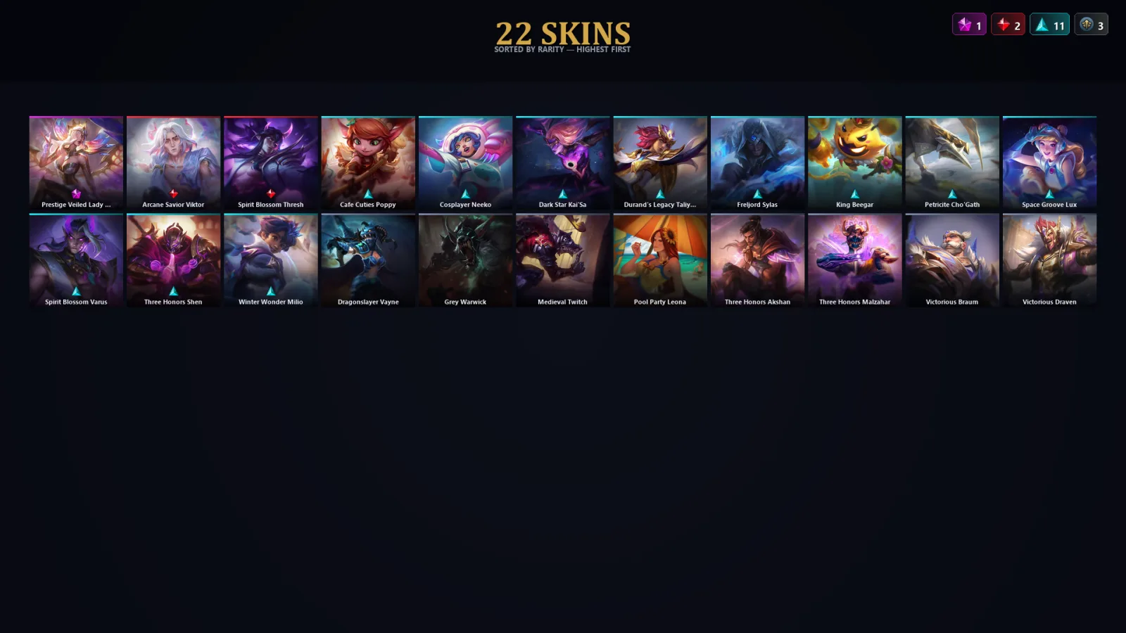 [LoL] | TR | Level 57 | Diamond III | 126 Champions | 22 Skins