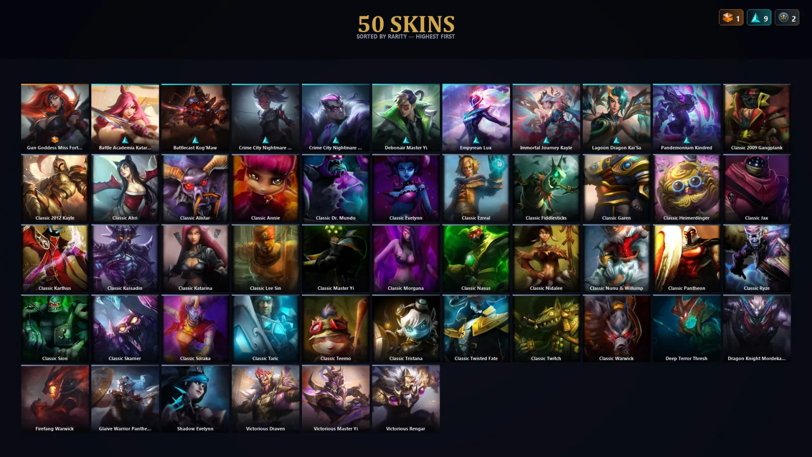 [LoL] | TR | Level 83 | Platinum II | 110 Champions | 18 Skins | 24,666 BE