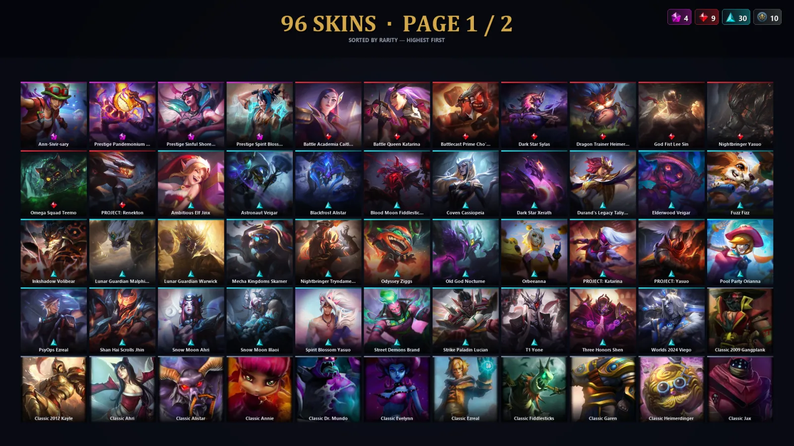 [LoL] | TR | Level 195 | Gold IV | 152 Champions | 64 Skins | 50,756 BE