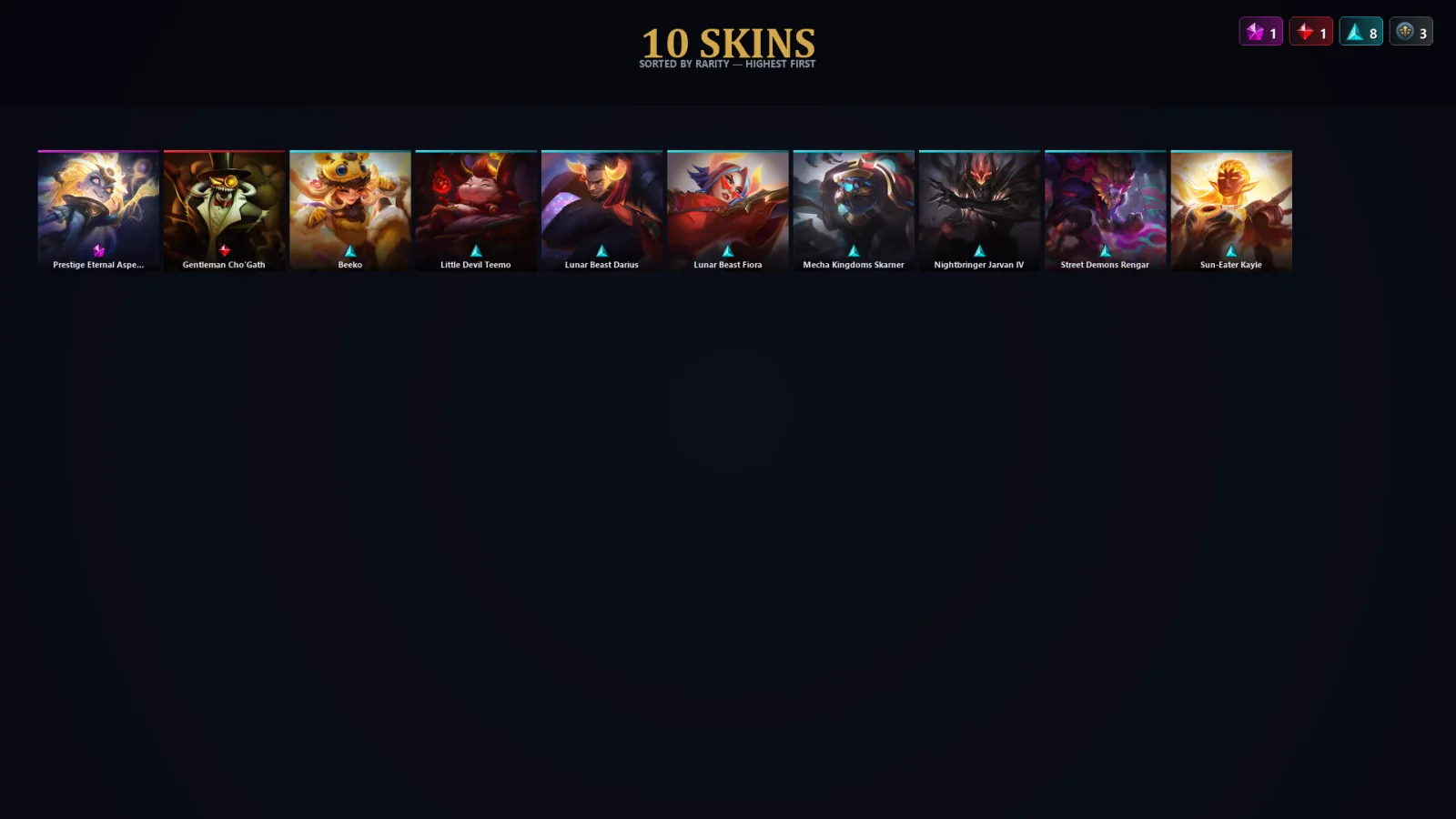 [LoL] | TR | Level 31 | 25 Champions | 10 Skins | 55,715 BE