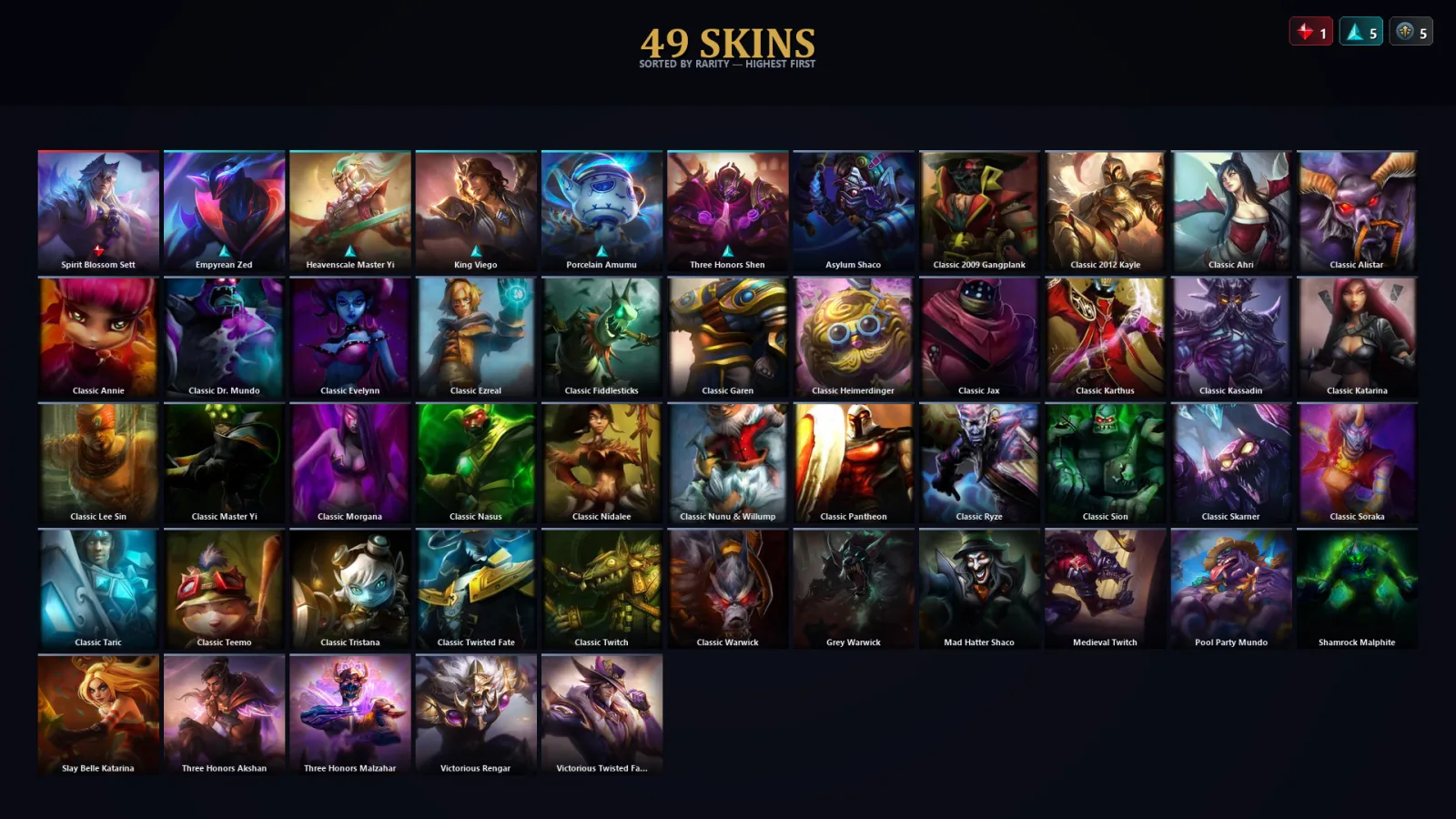 [LoL] | TR | Level 67 | Diamond III | 72 Champions | 17 Skins | 26,831 BE