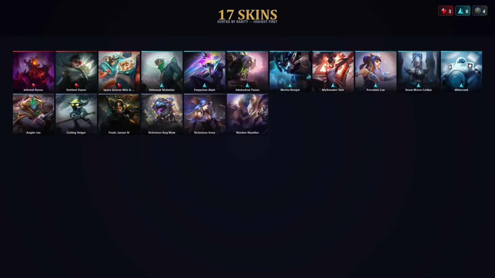 [LoL] | TR | Level 69 | Bronze II | 84 Champions | 17 Skins | 18,594 BE