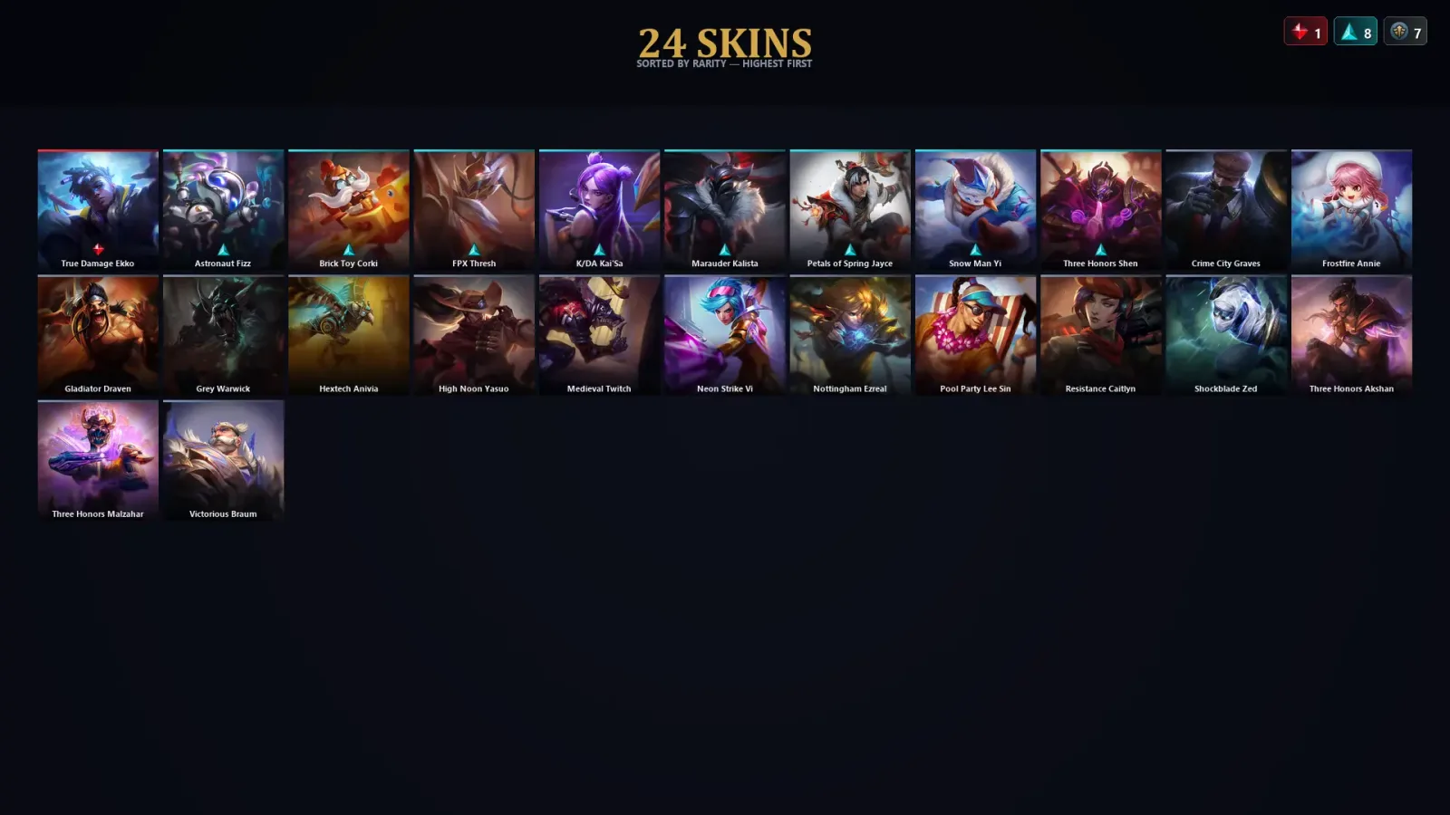 [LoL] | TR | Level 30 | Master | 90 Champions | 24 Skins | 13,663 BE