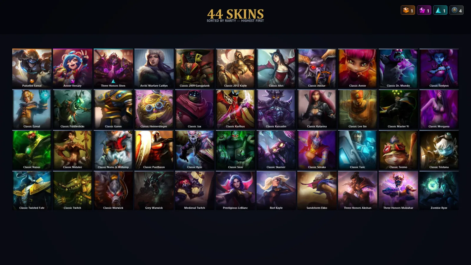 [LoL] | EUW | Level 35 | Bronze II | 48 Champions | 44 Skins