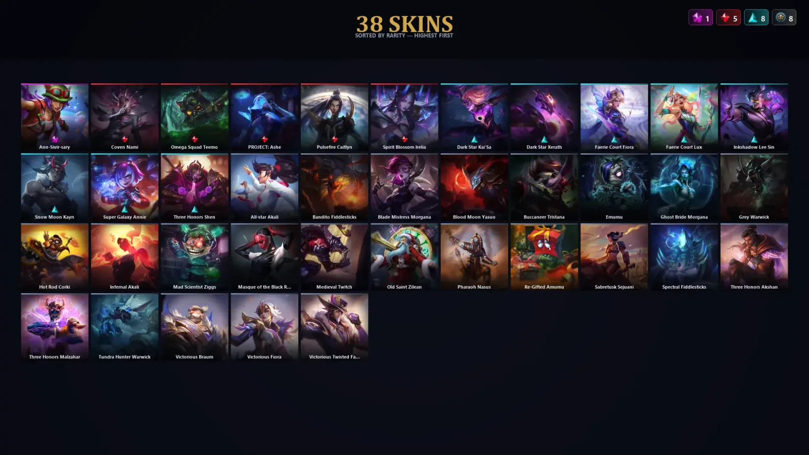 [LoL] | EUW | Level 30 | Master | 83 Champions | 38 Skins | 220,662 BE