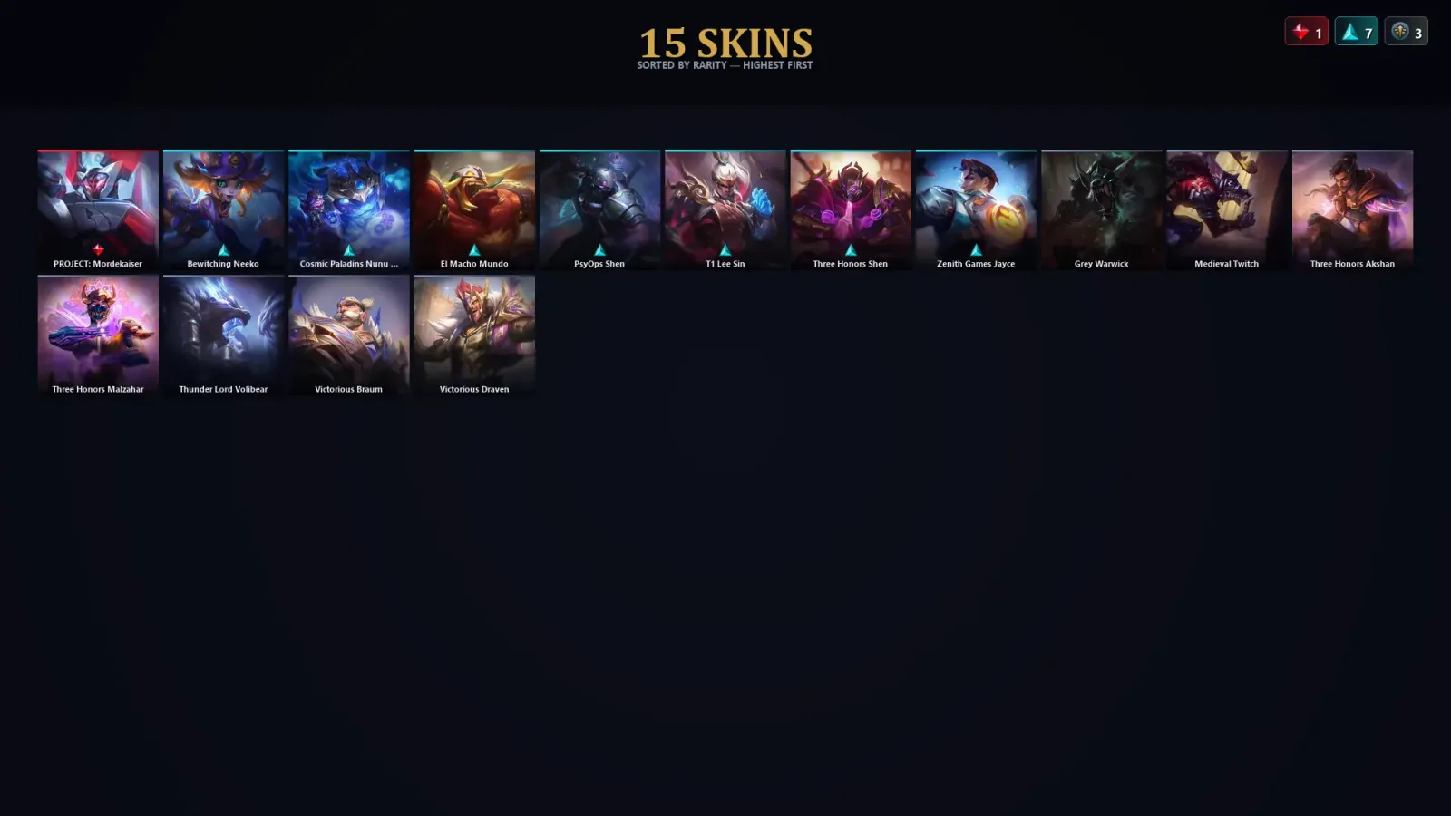 [LoL] | EUW | Level 44 | Diamond IV | 88 Champions | 15 Skins