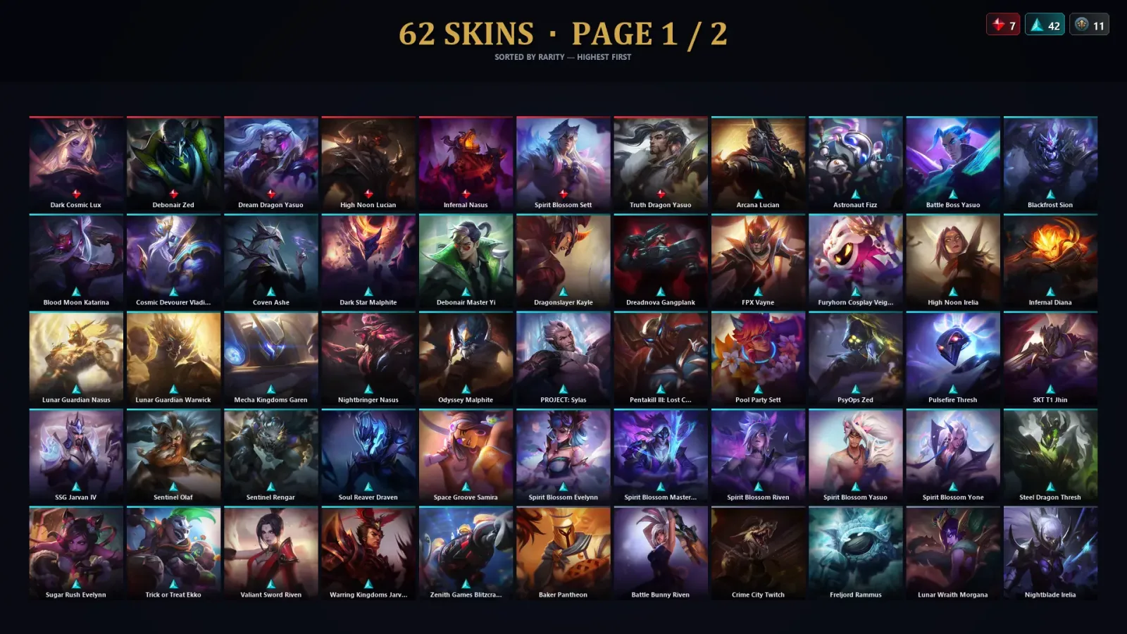 [LoL] | TR | Level 139 | 78 Champions | 62 Skins | 94,499 BE — LoL account
