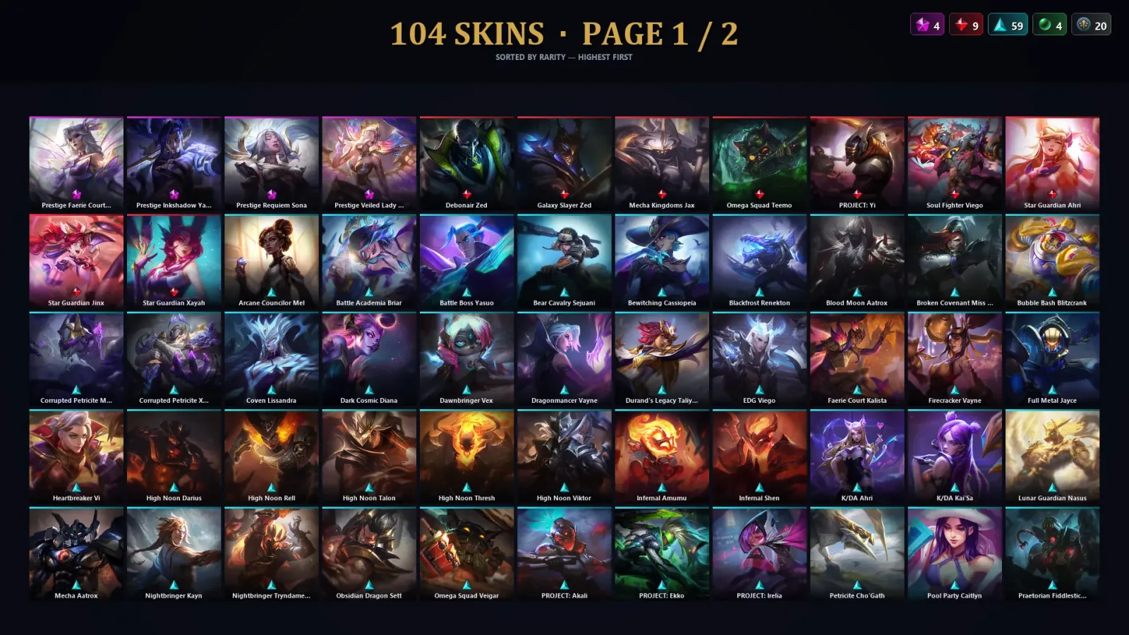[LoL] | TR | Level 173 | Silver II | 163 Champions | 104 Skins — LoL account