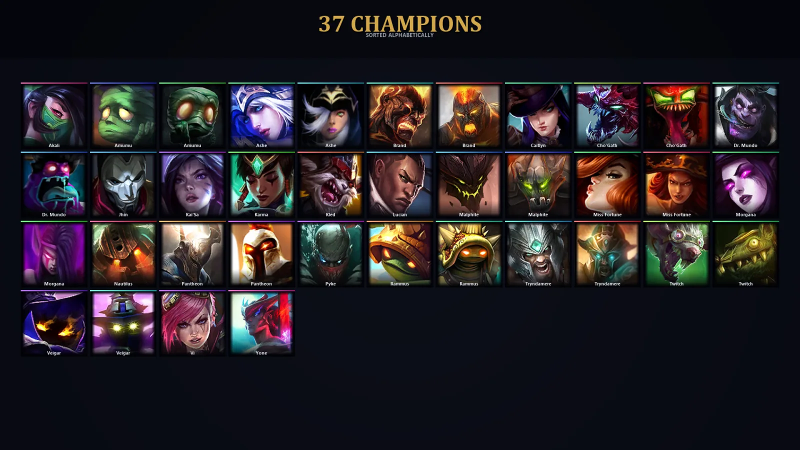 [LoL] | EUW | Level 33 | Gold IV | 24 Champions | 14,691 BE