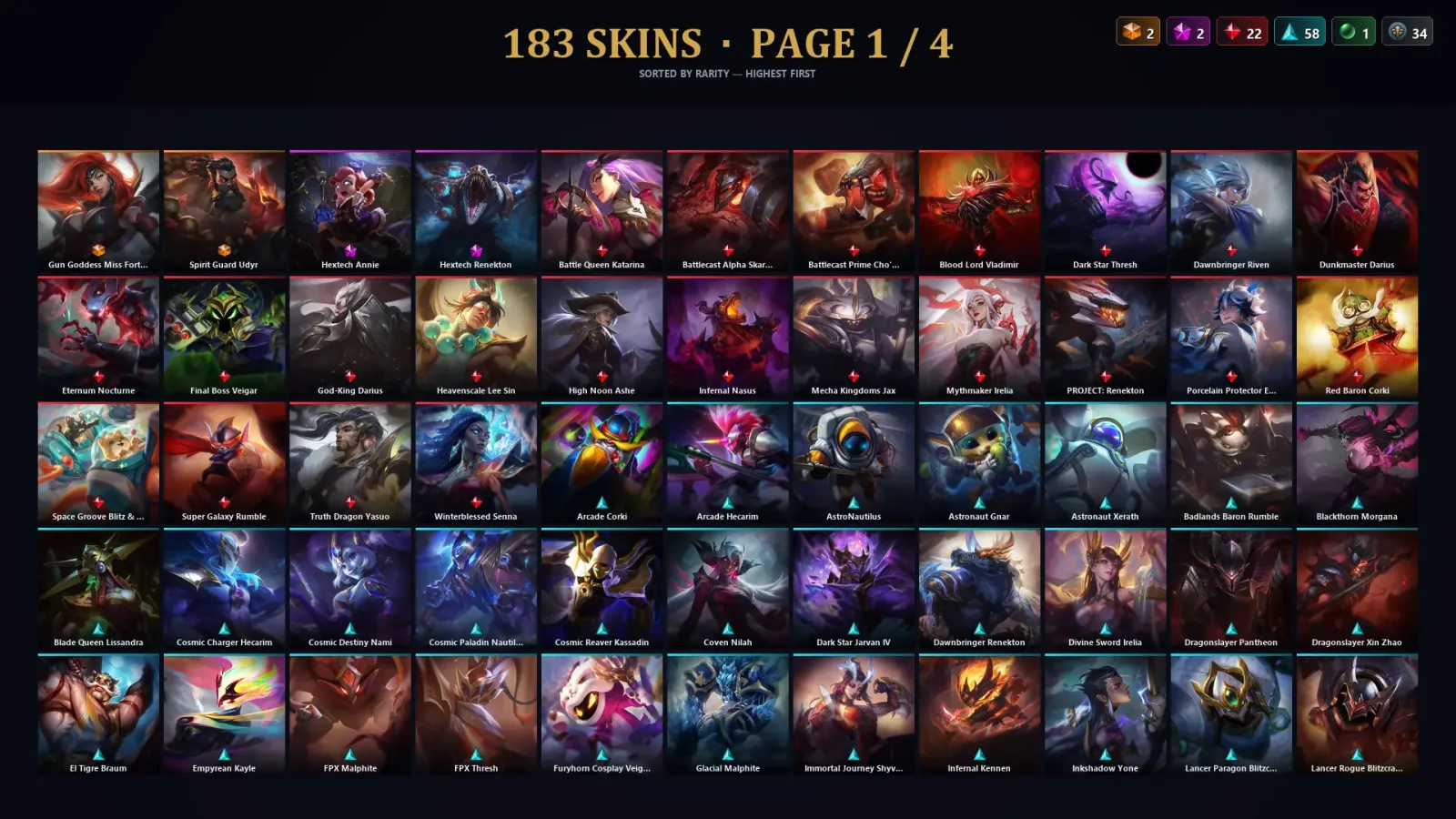 [LoL] | EUW | Level 231 | Emerald IV | 173 Champions | 183 Skins | 69,616 BE