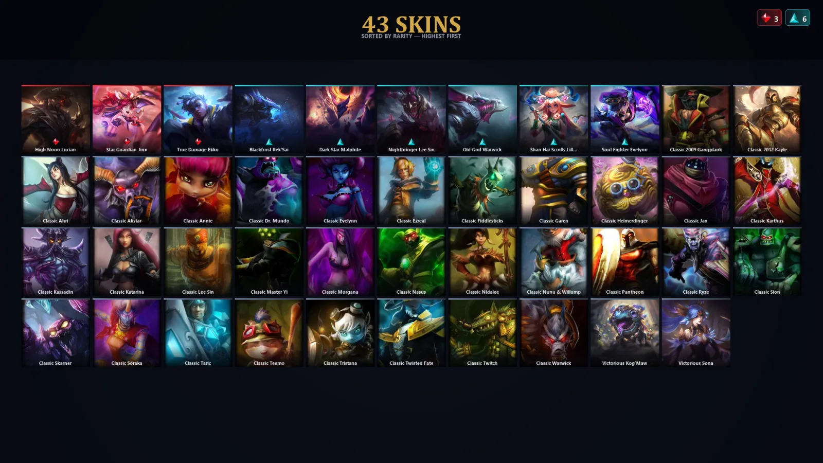 [LoL] | TR | Level 53 | 46 Champions | 43 Skins | 15,911 BE