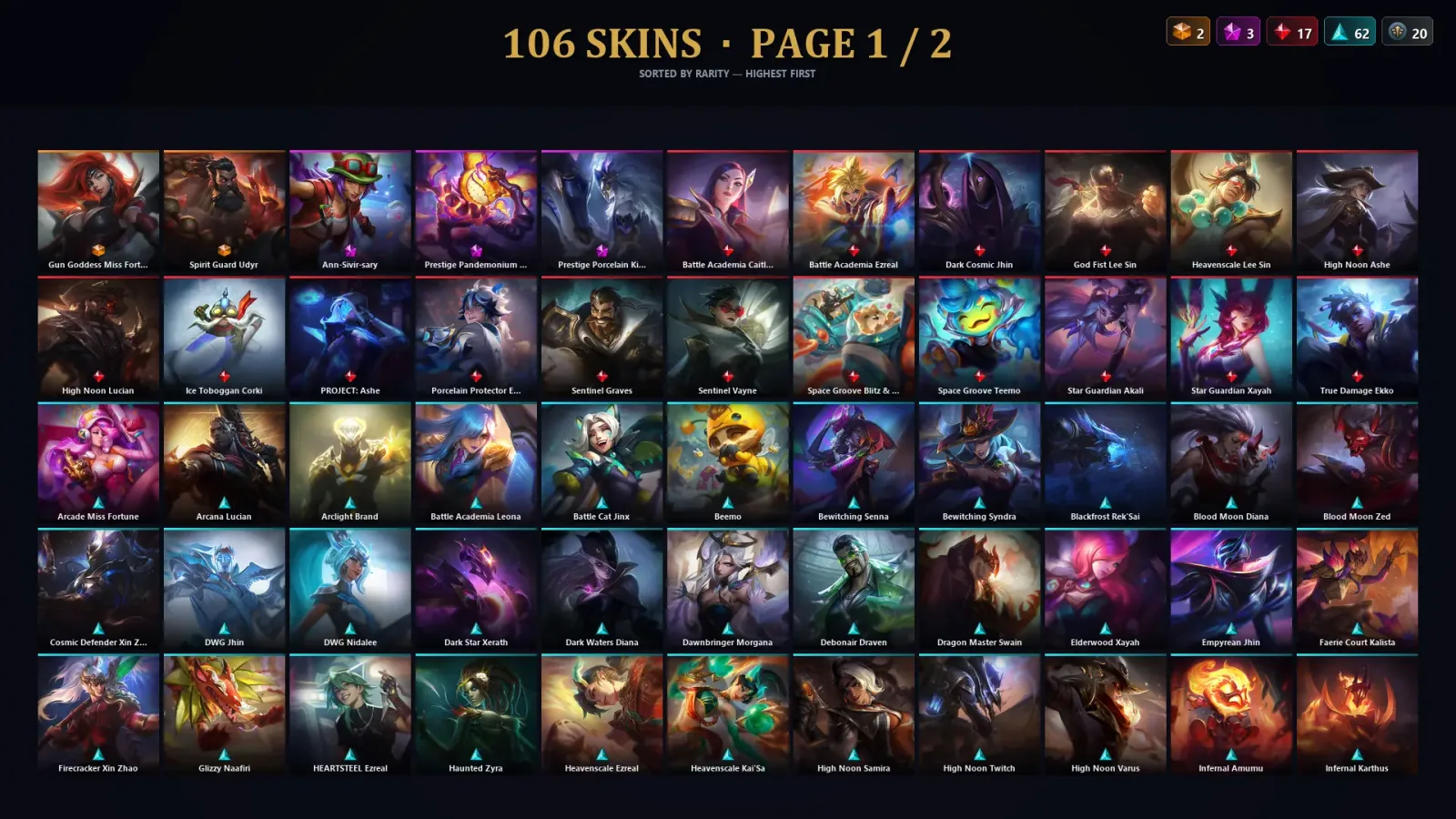 [LoL] | TR | Level 146 | Gold II | 148 Champions | 106 Skins — LoL account