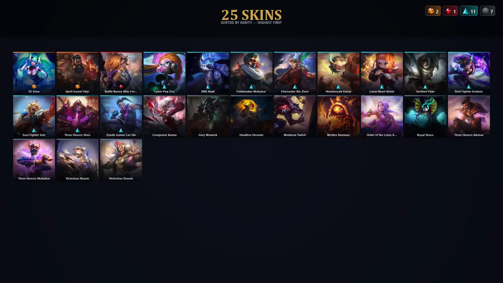 [LoL] | TR | Level 141 | Gold I | 161 Champions | 25 Skins | 23,162 BE — LoL account