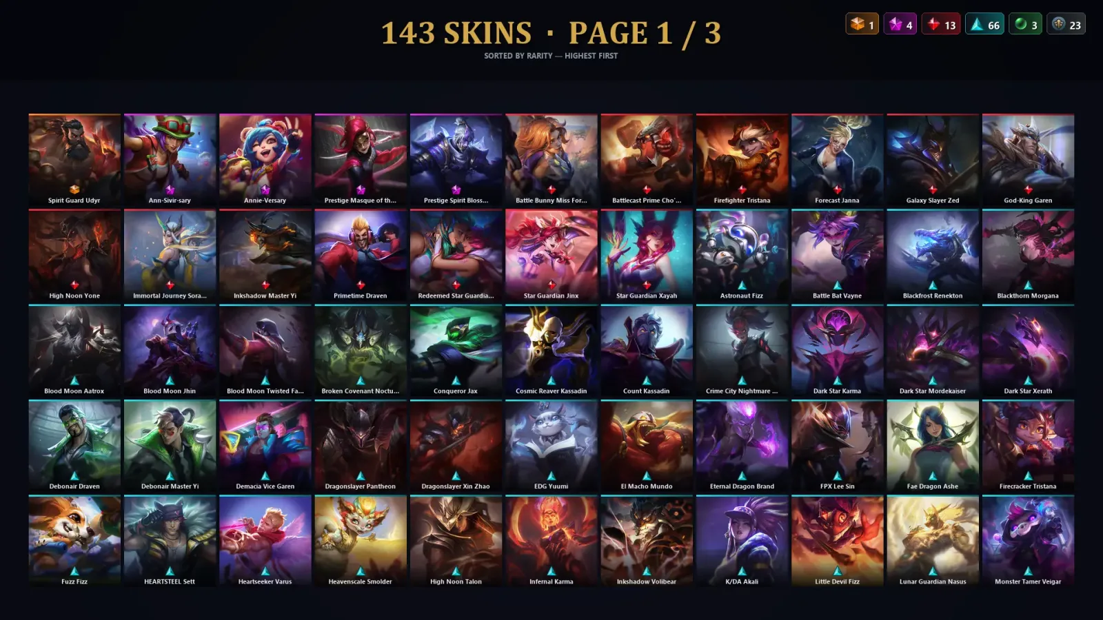 [LoL] | EUW | Level 424 | Platinum II | 172 Champions | 143 Skins | 197,376 BE — LoL account