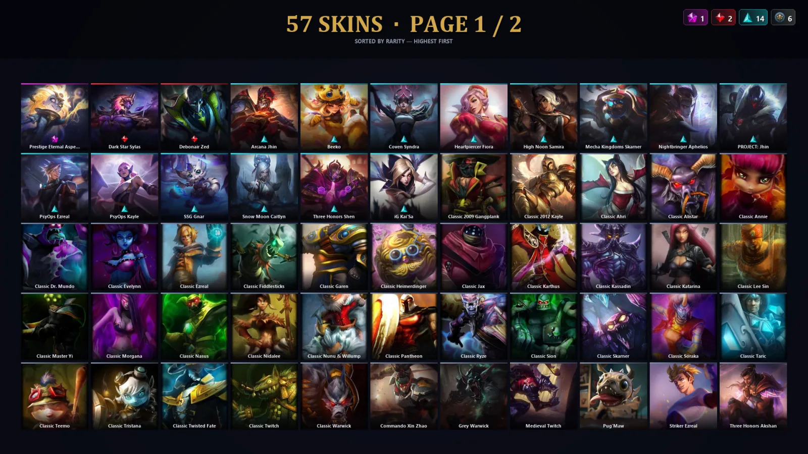 [LoL] | EUW | Level 62 | Emerald II | 80 Champions | 25 Skins