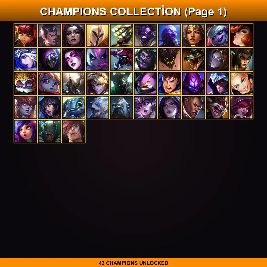BR | Lv47 | Unranked | 12 Skin | 43 Champ