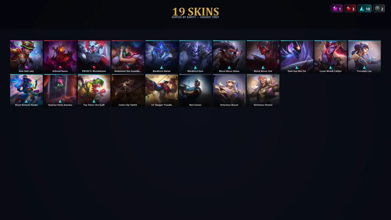 [LoL] | EUW | Level 77 | Emerald III | 74 Champions | 19 Skins | 10,531 BE — LoL account