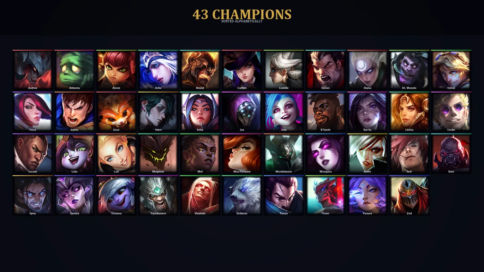 [LoL] | EUW | Level 39 | Platinum IV | 43 Champions