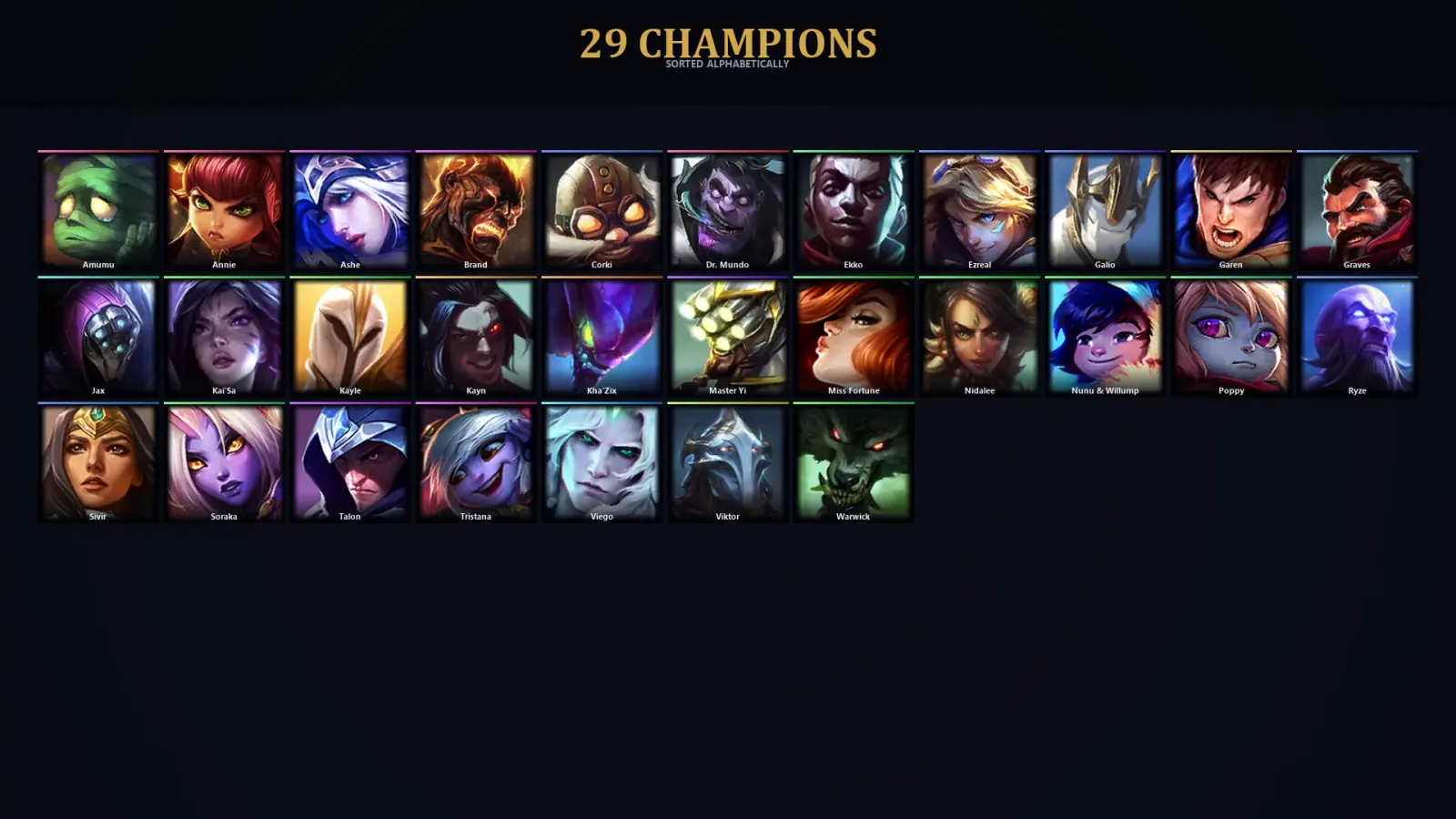 [LoL] | EUW | Level 35 | 29 Champions — LoL account