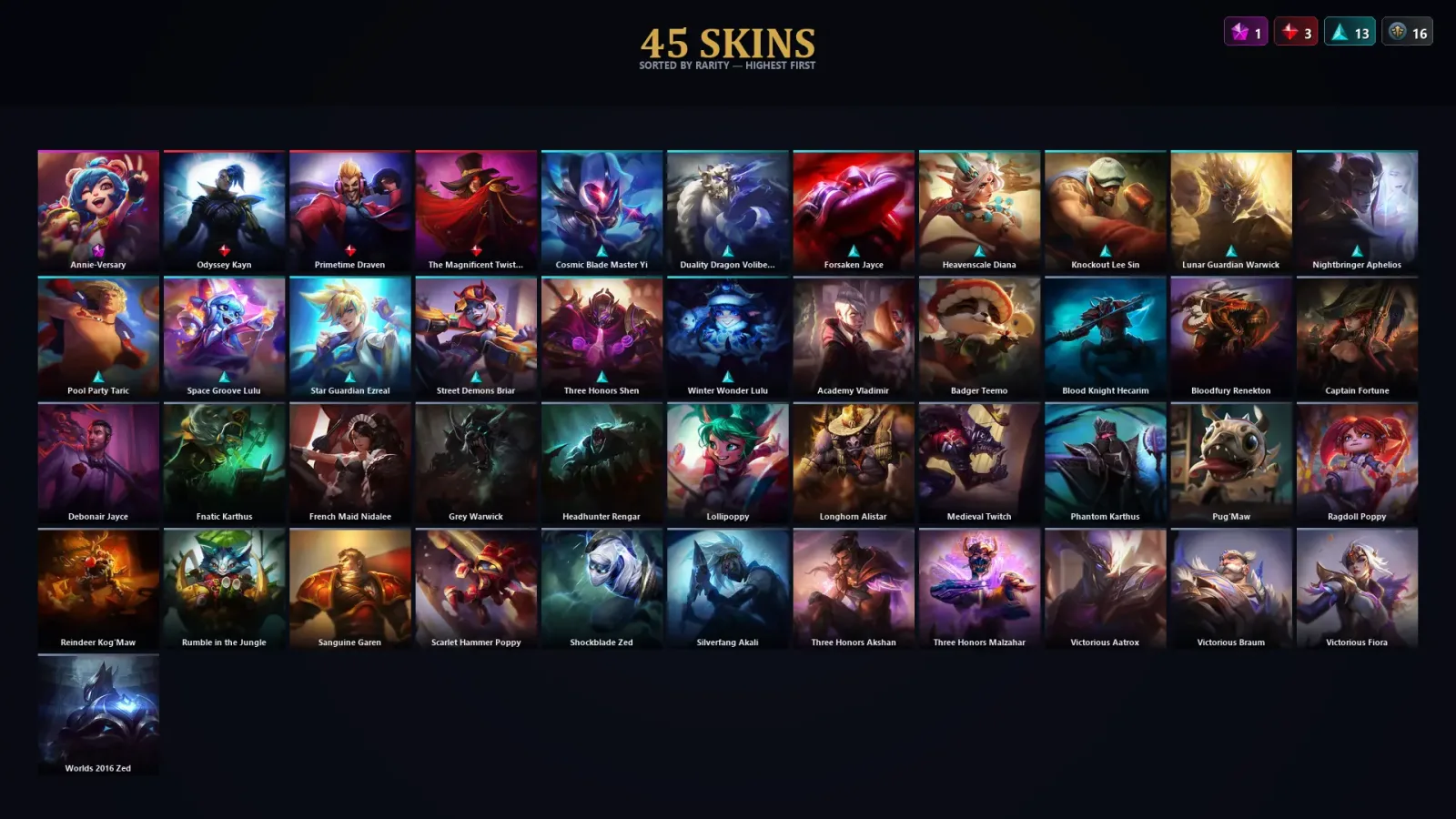 [LoL] | TR | Level 108 | Platinum I | 92 Champions | 45 Skins — LoL account