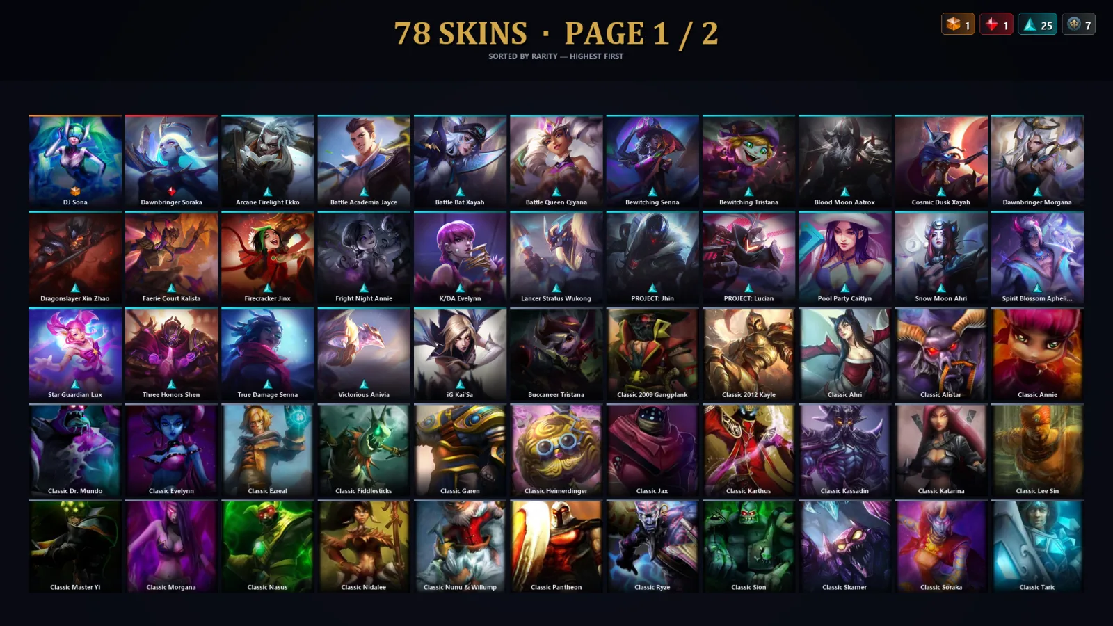 [LoL] | EUW | Level 159 | Diamond II | 173 Champions | 46 Skins | 21,312 BE