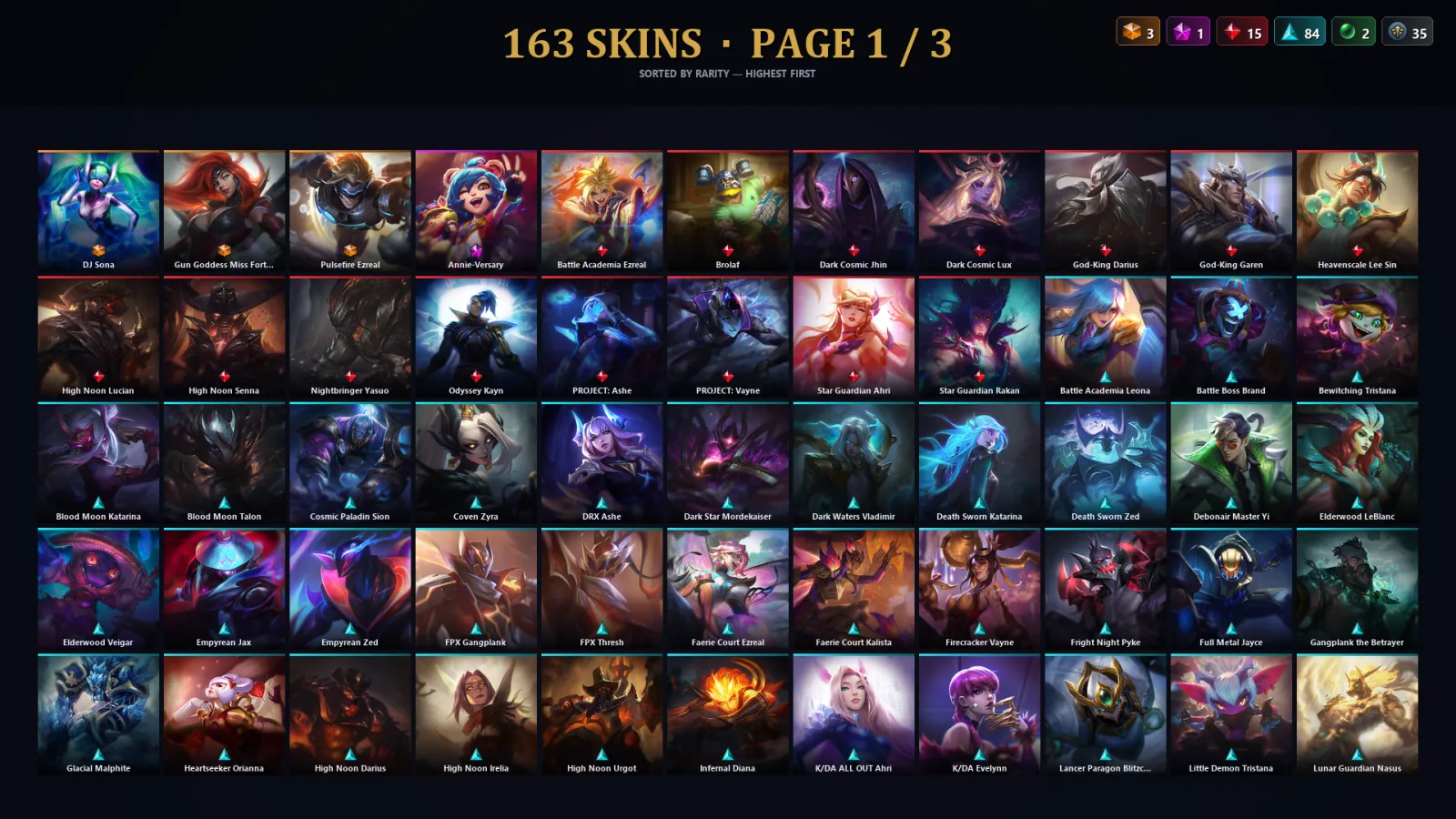 [LoL] | TR | Level 383 | 173 Champions | 163 Skins | 178,106 BE