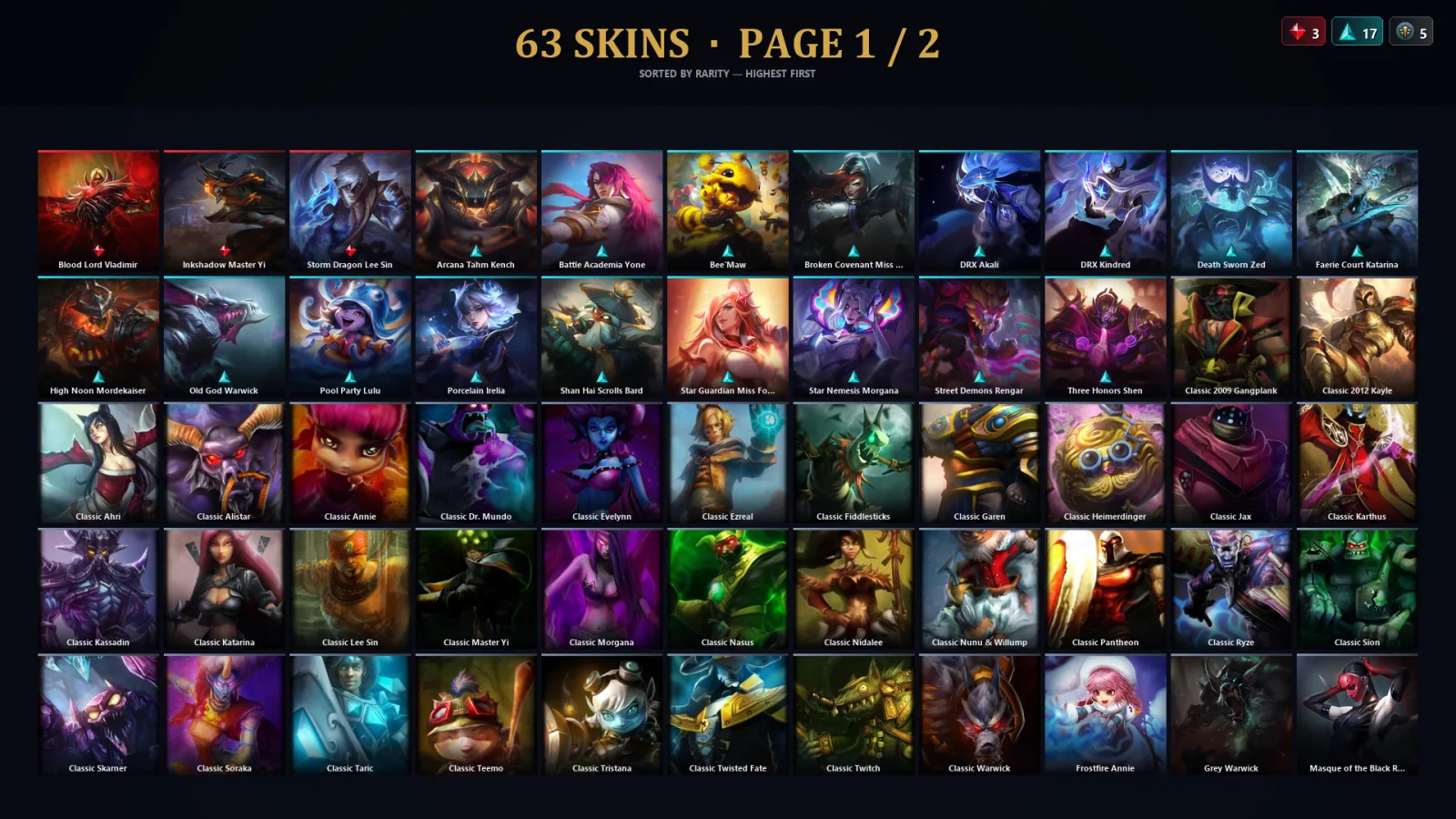 [LoL] | TR | Level 117 | Emerald IV | 173 Champions | 63 Skins | 13,116 BE
