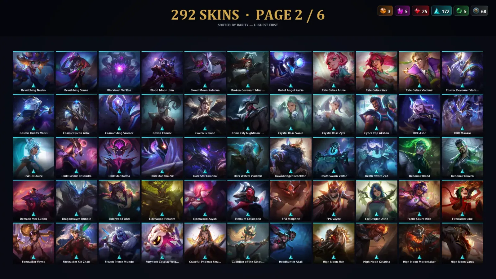 [LoL] | TR | Level 442 | Emerald IV | 173 Champions | 292 Skins | 224,373 BE