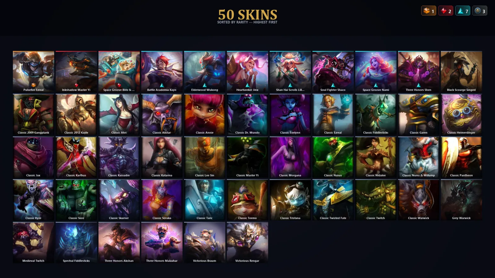 [LoL] | TR | Level 55 | Emerald II | 114 Champions | 50 Skins
