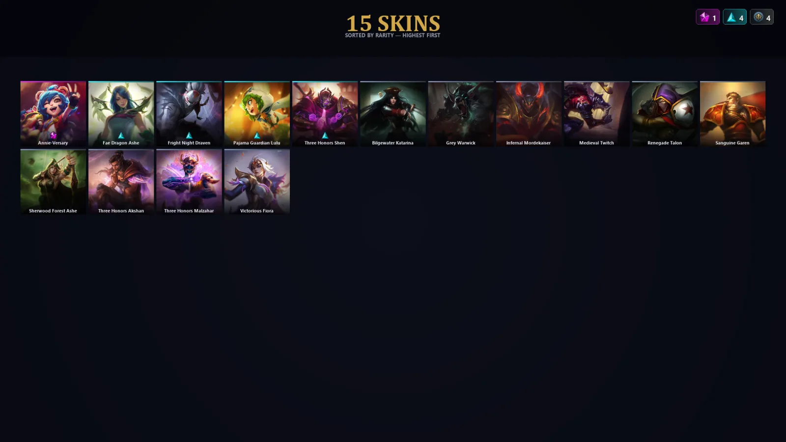 [LoL] | TR | Level 48 | Emerald IV | 48 Champions | 15 Skins