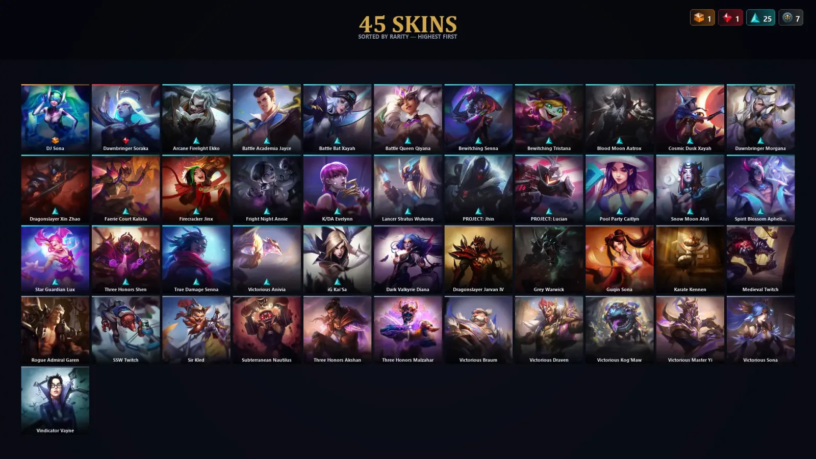[LoL] | EUW | Level 151 | Diamond I | 172 Champions | 45 Skins with Shyvana