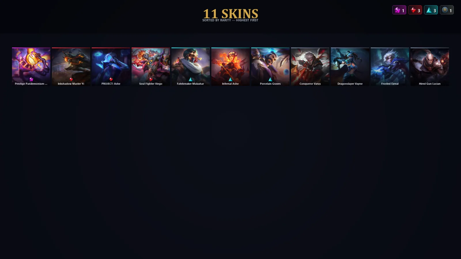 [LoL] | TR | Level 33 | 52 Champions | 11 Skins | 11,566 BE