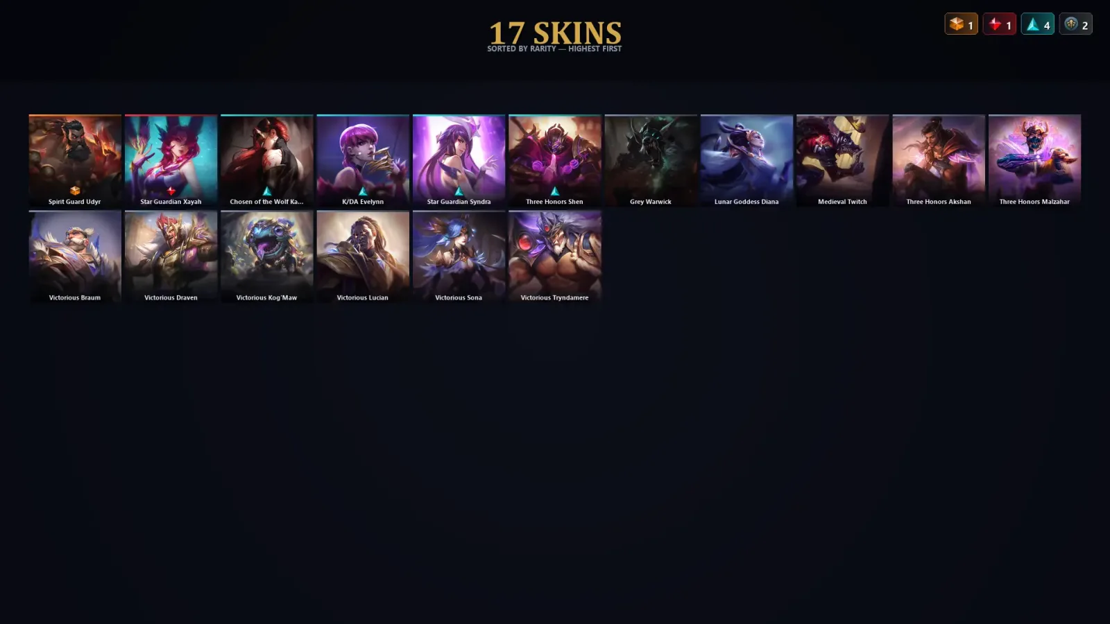 [LoL] | TR | Level 30 | Challenger | 64 Champions | 17 Skins | 59,251 BE — LoL account