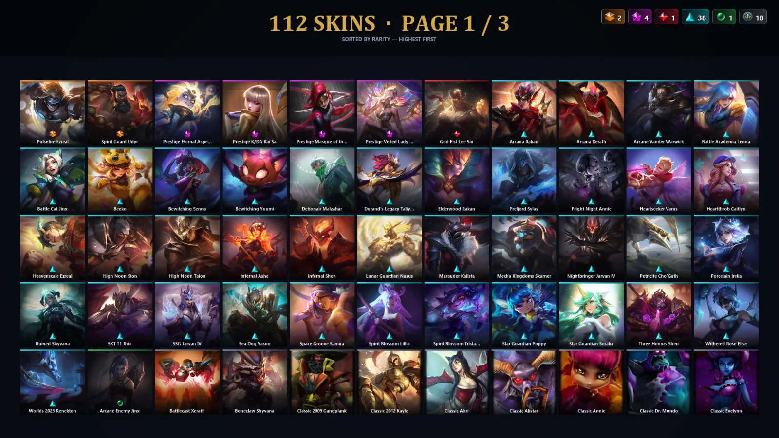 [LoL] | TR | Level 208 | Platinum I | 131 Champions | 112 Skins | 97,098 BE